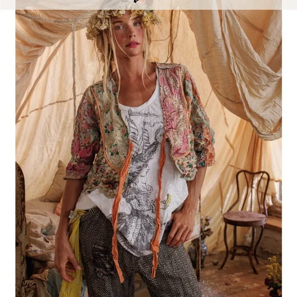 NWT Magnolia Pearl Klamkari Andhra Wonderland Jacket - Picture 3 of 12